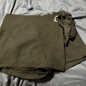 Black skort with tie